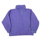 KENT STREET Womens Purple & Teal Zip Jacket M Polyester Blend Casual Outerwear
