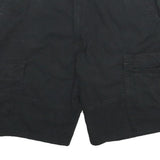 WRANGLER Mens Black Cotton Cargo Shorts L W36 Pocketed Casual Workwear