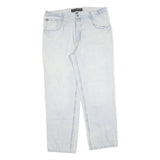 SOUTHPOLE Mens Jeans Blue Regular Straight Denim Light W40 L32 Casual Zip