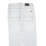 SOUTHPOLE Mens Jeans Blue Regular Straight Denim Light W40 L32 Casual Zip
