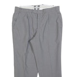 Grey Mens Regular Fit Zip Trousers W34 L28 Classic Pocket Detail Smart Casual