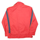 PROTECTOR Mens Red & Navy Stripe Sports Zip Jacket M Polyester Blend