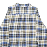 PKZ Mens Blue & White Checked Shirt M Button Cotton Casual Relaxed Fit