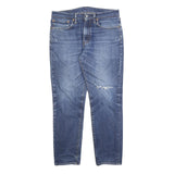 LEVI'S 511 Slim Mens Jeans Blue Slim Skinny Denim Medium W34 L29 Distressed