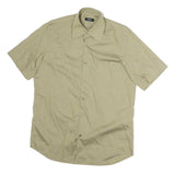 BOSS HUGO BOSS Mens Beige Cotton Short Sleeve Shirt M Classic Casual Summer