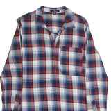 MAVI Womens Blue Red White Check Shirt L Long Sleeve Cotton Blend Button Pocket