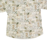 WOOLRICH Mens Beige & Green Patterned Casual Shirt M Tribal Print