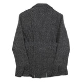 CANDA Womens Black & Grey Button Jacket L Polyester Blend Classic Chic