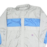 SPORTING LIFE Mens Grey & Blue Zip Jacket M Polyester Plain Lightweight Casual