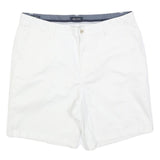 NAUTICA Mens Shorts White Casual Plain M W34 Lightweight Cotton Blend