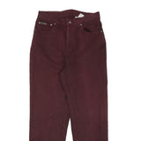 CALVIN KLEIN JEANS Womens Jeans Burgundy Regular Straight Denim W30 L28 Zip
