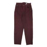 CALVIN KLEIN JEANS Womens Jeans Burgundy Regular Straight Denim W30 L28 Zip