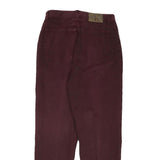 CALVIN KLEIN JEANS Womens Jeans Burgundy Regular Straight Denim W30 L28 Zip