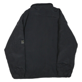 LEE Mens Black Jacket XL Polyester Blend Zip Plain Casual Lightweight Outerwear