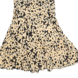 & OTHER STORIES Womens Black & Yellow Floral Midi Viscose Flare Skirt S Elegant