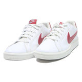 NIKE Court Royale Mens Leather Trainers White & Red UK 8.5 Classic Casual