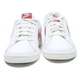 NIKE Court Royale Mens Leather Trainers White & Red UK 8.5 Classic Casual