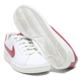 NIKE Court Royale Mens Leather Trainers White & Red UK 8.5 Classic Casual