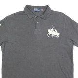 POLO RALPH LAUREN Mens Grey Cotton Blend Short Sleeve Polo Shirt XL Large