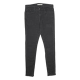 LEVI'S 710 Super Skinny Womens Jeans Black Slim Skinny Denim W29 L28 Zip Closure