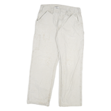 CARHARTT Mens Cream Relaxed Straight Denim Good Condition W30 L29 Workwear