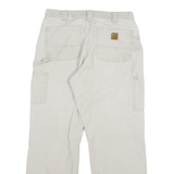 CARHARTT Mens Cream Relaxed Straight Denim Good Condition W30 L29 Workwear