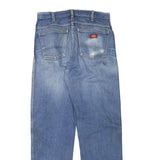 DICKIES Mens Regular Fit Denim Jeans Light Blue W32 L32 Classic Cotton Blend Zip
