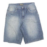 EASY STREET Mens Shorts Blue Casual M W32 Denim Cotton Blend Straight Fit