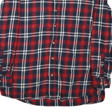 HOBBS CREEK Mens Red & Navy Checked Shirt XL Casual Cotton Long Sleeve