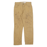 CARHARTT Mens Relaxed Fit Beige Cotton Blend Trousers W30 L32 Workwear Durable