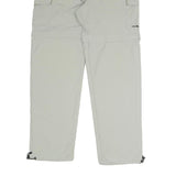 HS OUTERWEAR Womens Relaxed Light Grey Polyester Blend Zip Trousers W30 L30