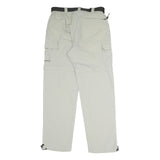 HS OUTERWEAR Womens Relaxed Light Grey Polyester Blend Zip Trousers W30 L30