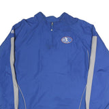 MAJESTIC Mens Blue Jacket L Polyester Plain Lightweight Zip Sportswear