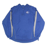 MAJESTIC Mens Blue Jacket L Polyester Plain Lightweight Zip Sportswear
