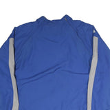 MAJESTIC Mens Blue Jacket L Polyester Plain Lightweight Zip Sportswear