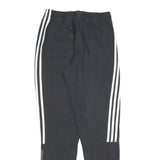 ADIDAS Mens Joggers Black White S W26 L30 Three Stripe Logo Slim Tapered