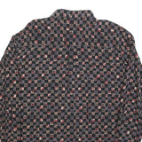 HATICO Mens Black & Grey Patterned Shirt L Button Collar Long Sleeve Casual