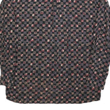 HATICO Mens Black & Grey Patterned Shirt L Button Collar Long Sleeve Casual