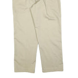 DICKIES Mens Cotton Blend Relaxed Beige Trousers W36 L30 Workwear Zip Closure