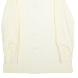 HANG UPS Womens Cream Shirt M Button Front Long Sleeve Pockets
