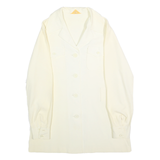 HANG UPS Womens Cream Shirt M Button Front Long Sleeve Pockets