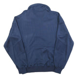 H CLUB Mens Blue Casual Jacket L Cotton Blend Plain Zip Closure Sports Leisure