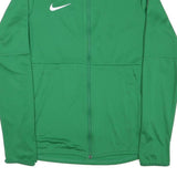NIKE Mens Green Outdoor Jacket S Polyester Blend Woven Plain Slim Fit Zip