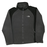 THE NORTH FACE Mens Black & Grey Zip Jacket L Polyester Blend Outdoor Casual