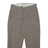 COLUMBIA Womens Cotton Blend Beige Regular Straight Trousers W28 L24 Outdoor Zip