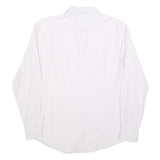 TOMMY HILFIGER Mens White Shirt L Smart Casual Button Detail Long Sleeve