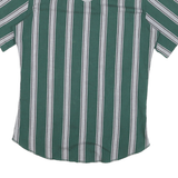WRANGLER Mens Green & Grey Striped Western Shirt S Cotton Blend Casual Summer