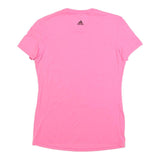 ADIDAS Womens Pink Graphic T-Shirt M Short Sleeve Crew Neck Cotton Blend