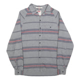 LEVI'S Mens Grey & Pink Striped Cotton Blend Shirt S Casual Button Up