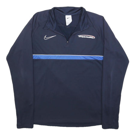NIKE Mens Navy Blue Sports Coaching 1/4 Zip M Sweatshirt Activewear